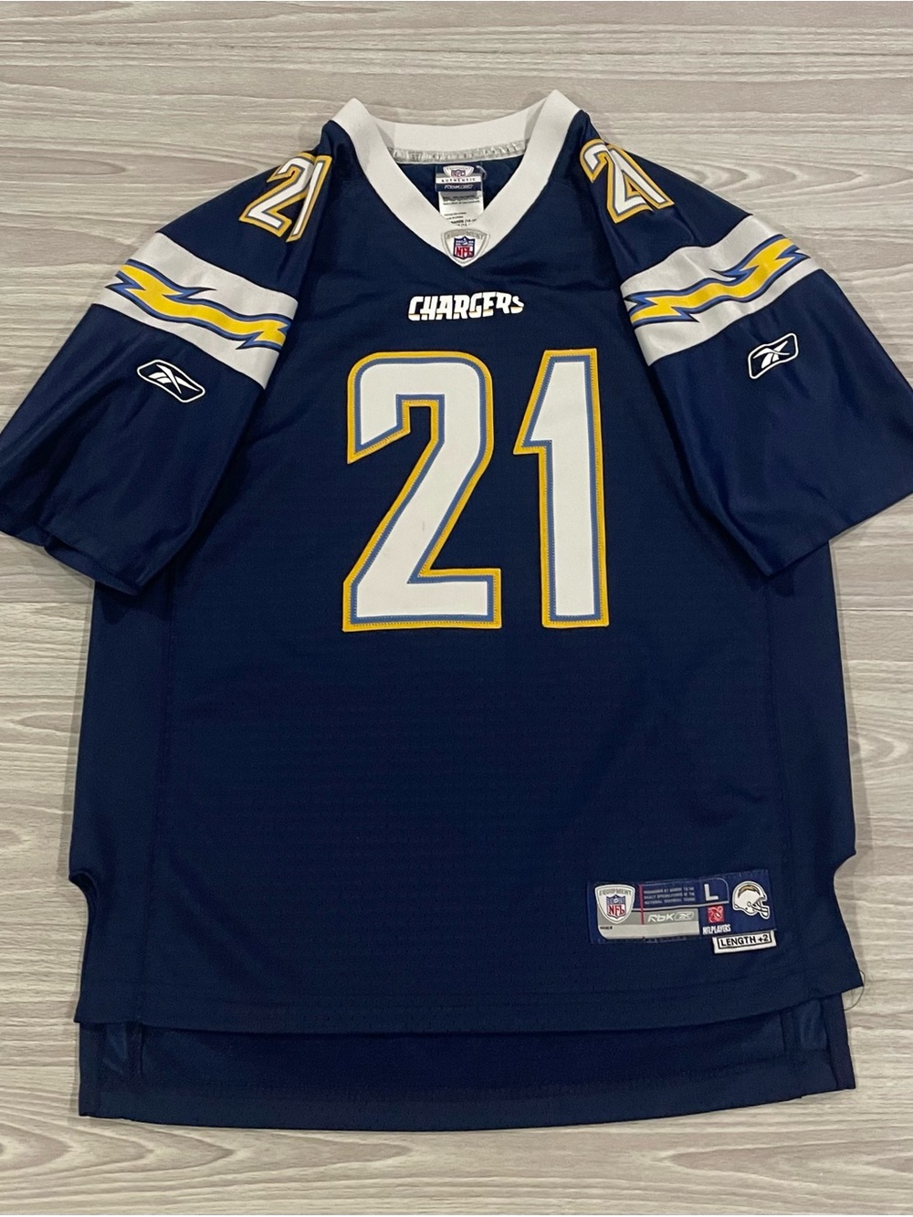 Reebok Chargers LaDainian Tomlinson #21 Stitched Embroidered Youth Size Large